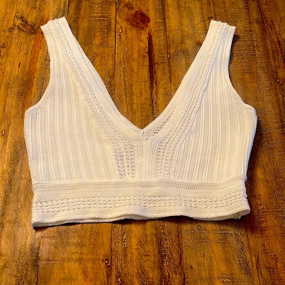 White knit lace crop top by Reiss - Picture 8 of 10